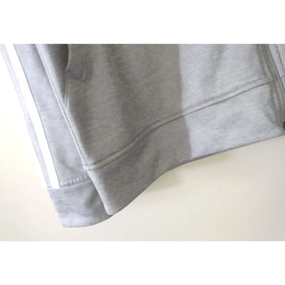 Adidas Climawarm Medium Fleece Track Jacket Hoodie Gray - Picture 4 of 6